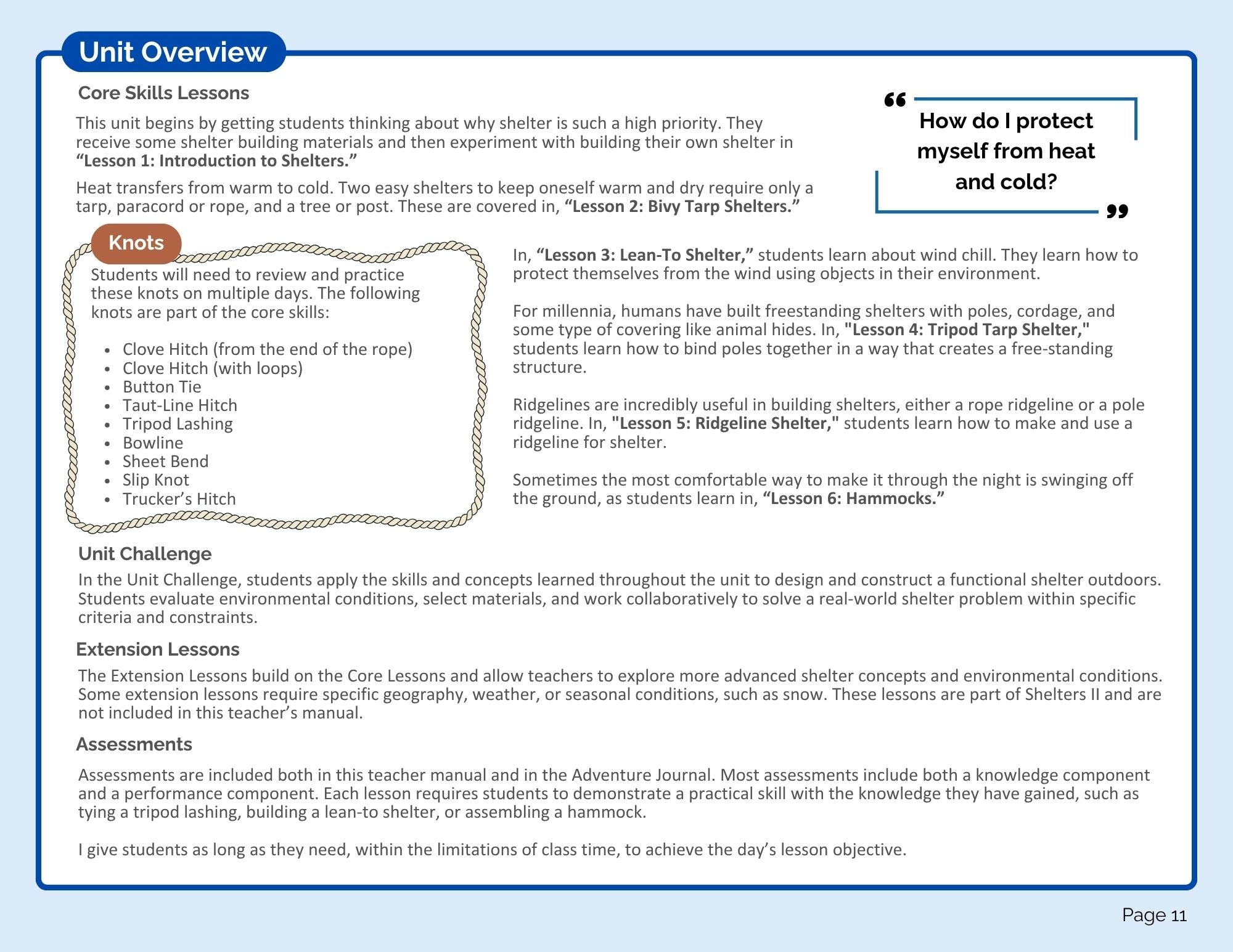 Shelters Teacher's Manual (Pilot Edition) (digital PDF download)