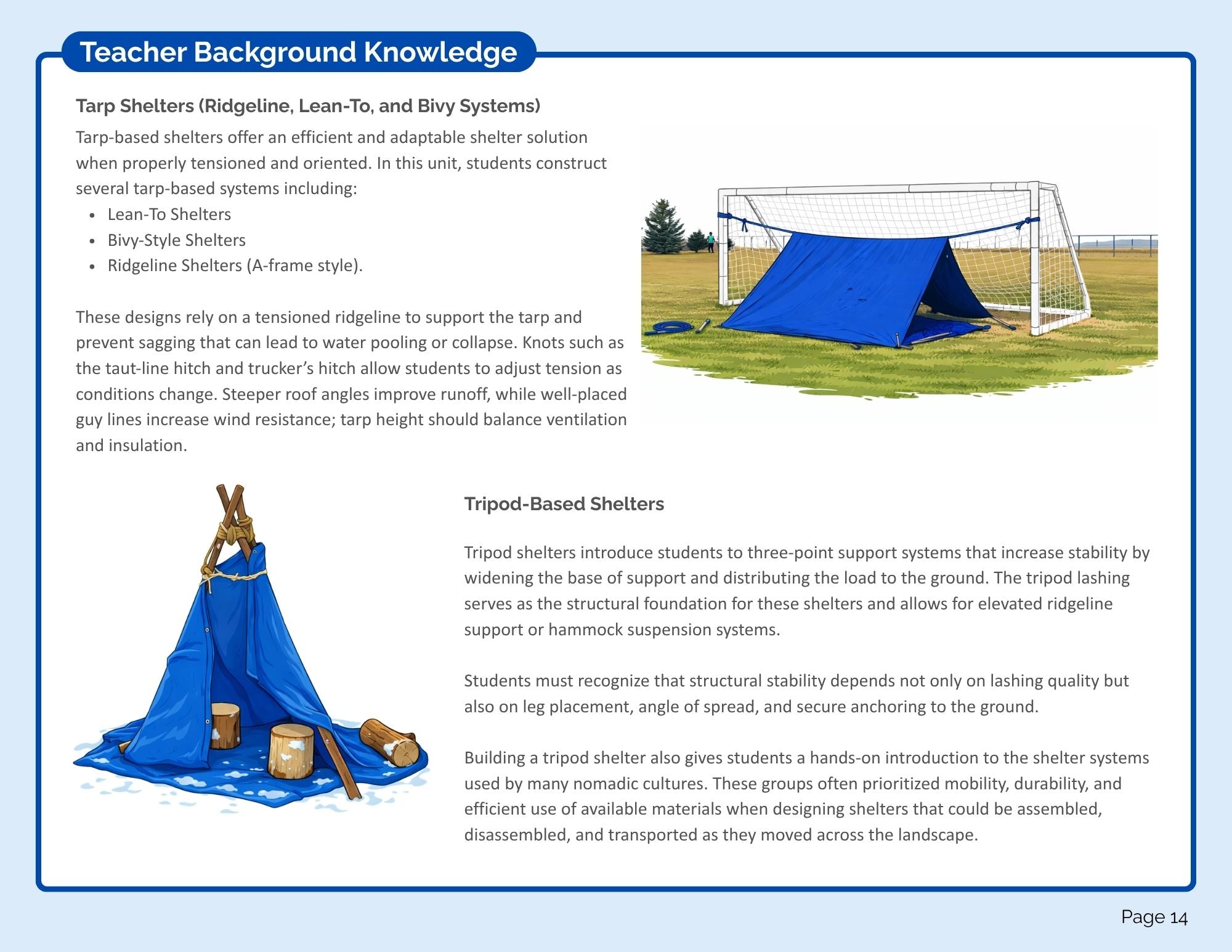 Shelters Teacher's Manual (Pilot Edition) (digital PDF download)