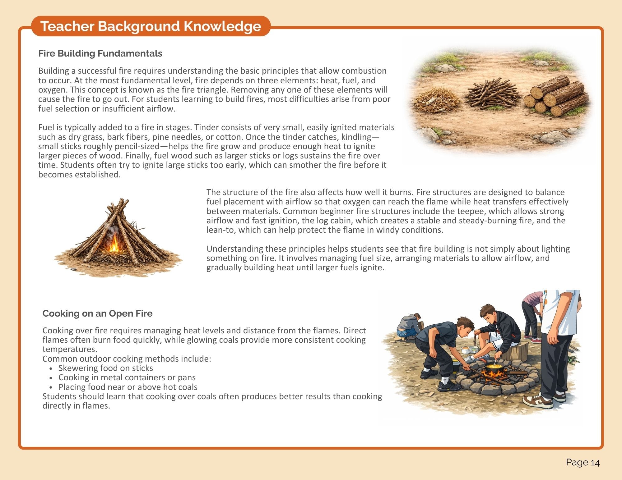 Fire and Cooking Teacher's Manual (Pilot Edition) (digital PDF download)