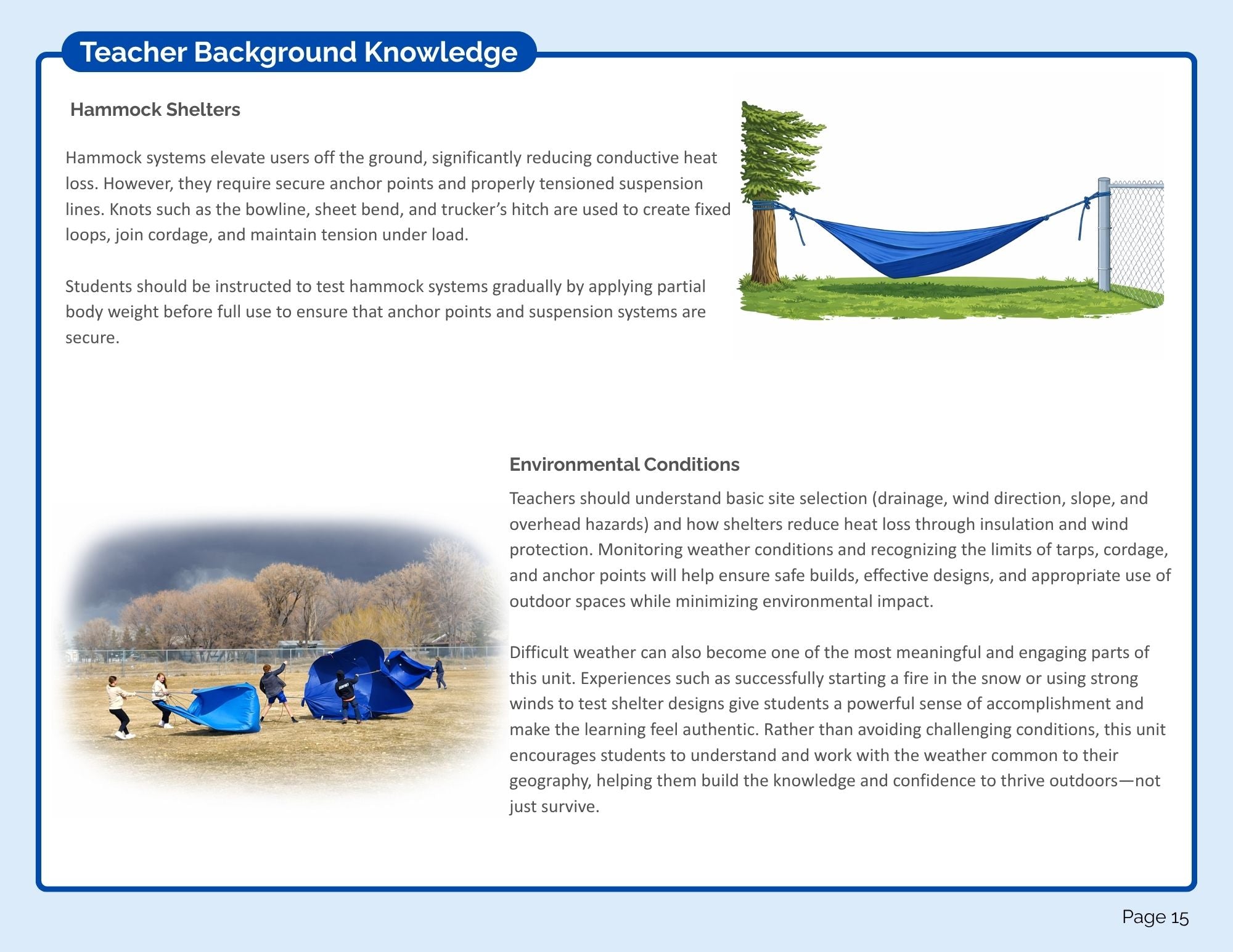 Shelters Teacher's Manual (Pilot Edition) (digital PDF download)