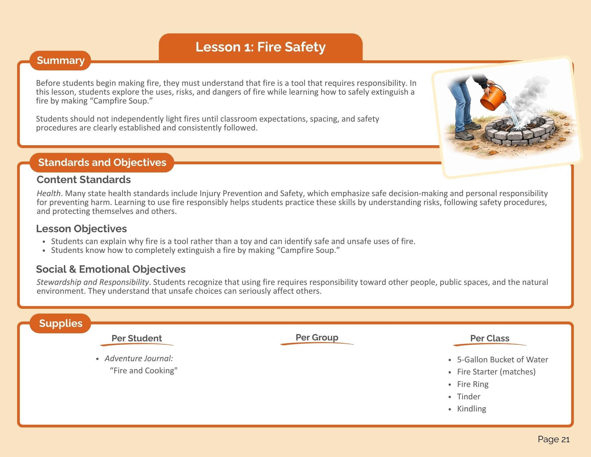 Fire and Cooking Teacher's Manual (Pilot Edition) (digital PDF download)