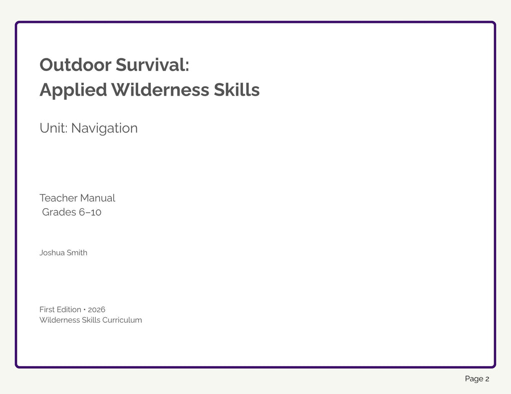 Navigation Teacher's Manual (Pilot Edition) (digital PDF download)