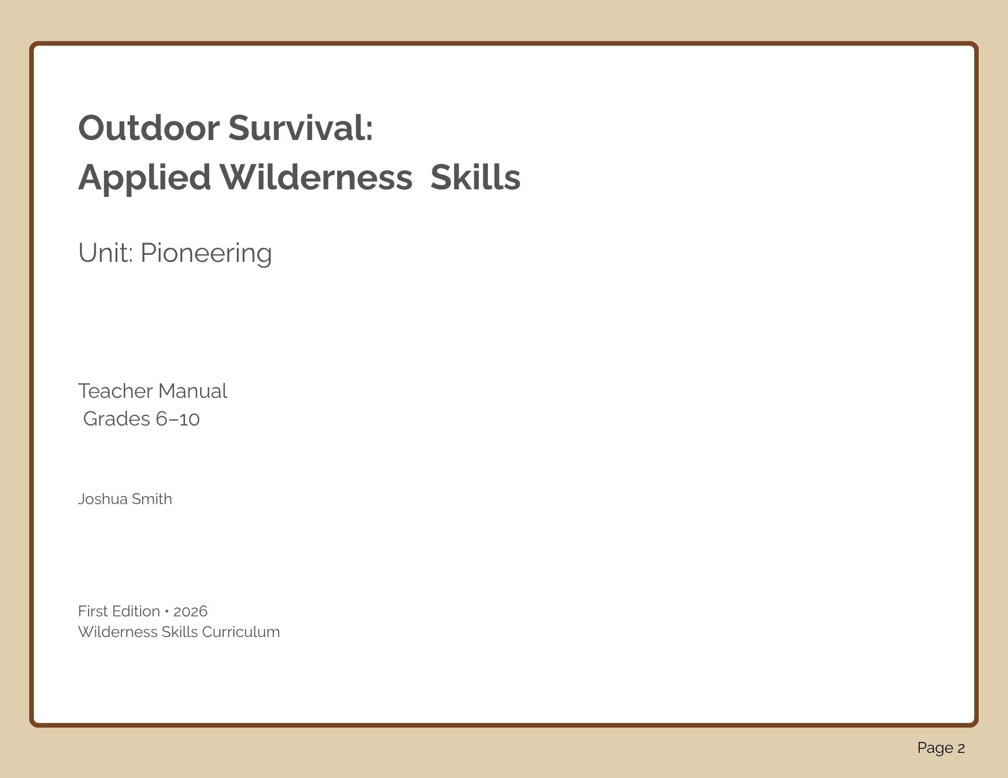 Pioneering Teacher's Manual (Pilot Edition) (digital PDF download)