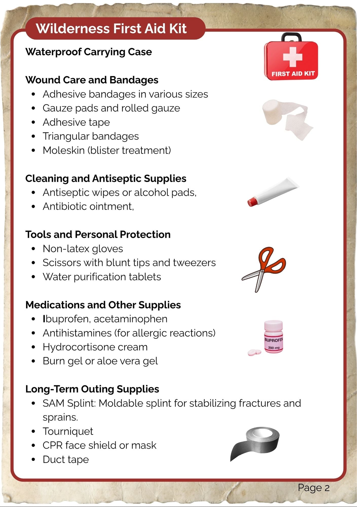 First Aid Adventure Journal (digital PDF download)