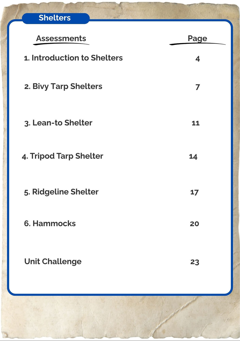 Shelters Adventure Journal (digital PDF download)