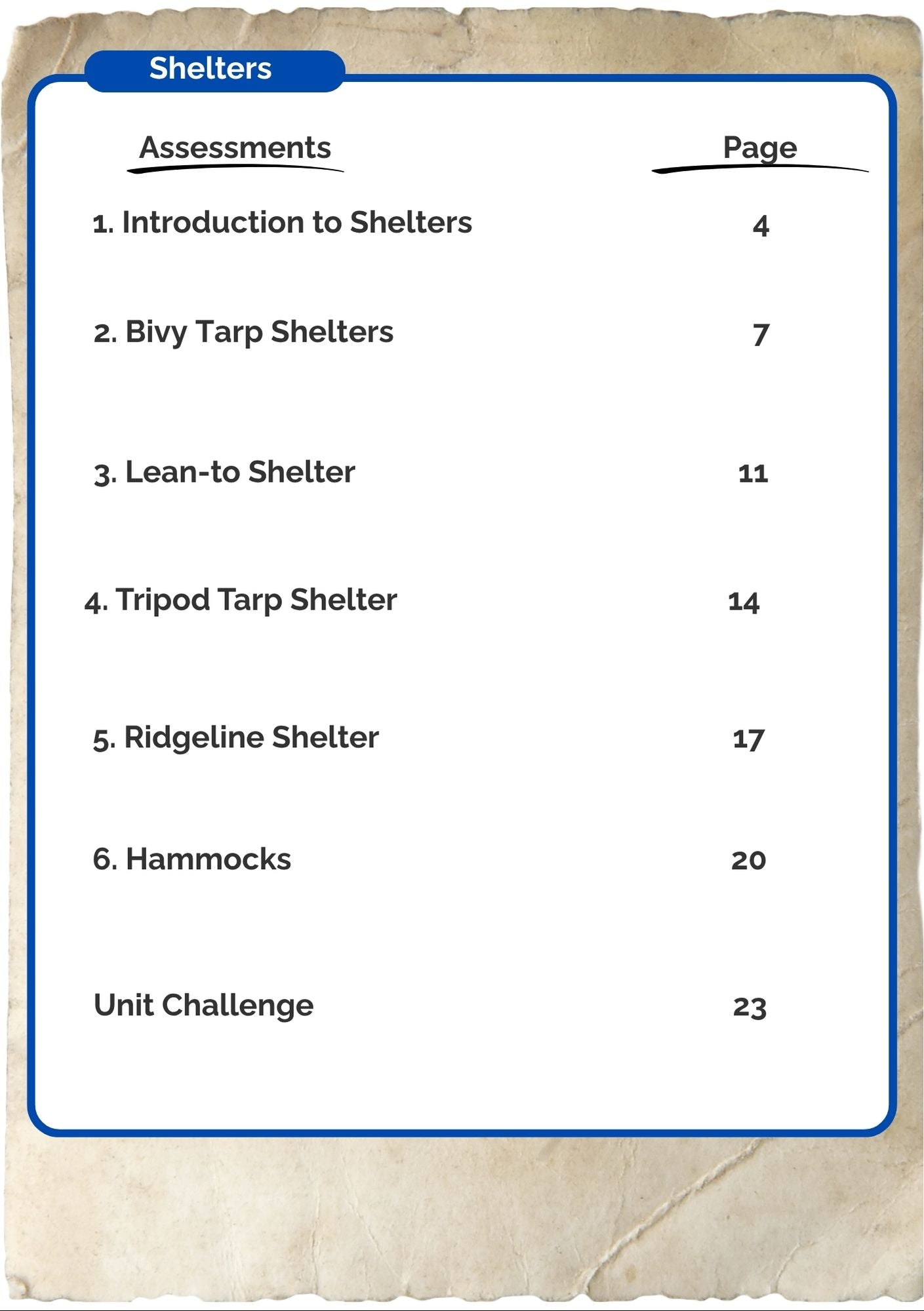 Shelters Adventure Journal (digital PDF download)