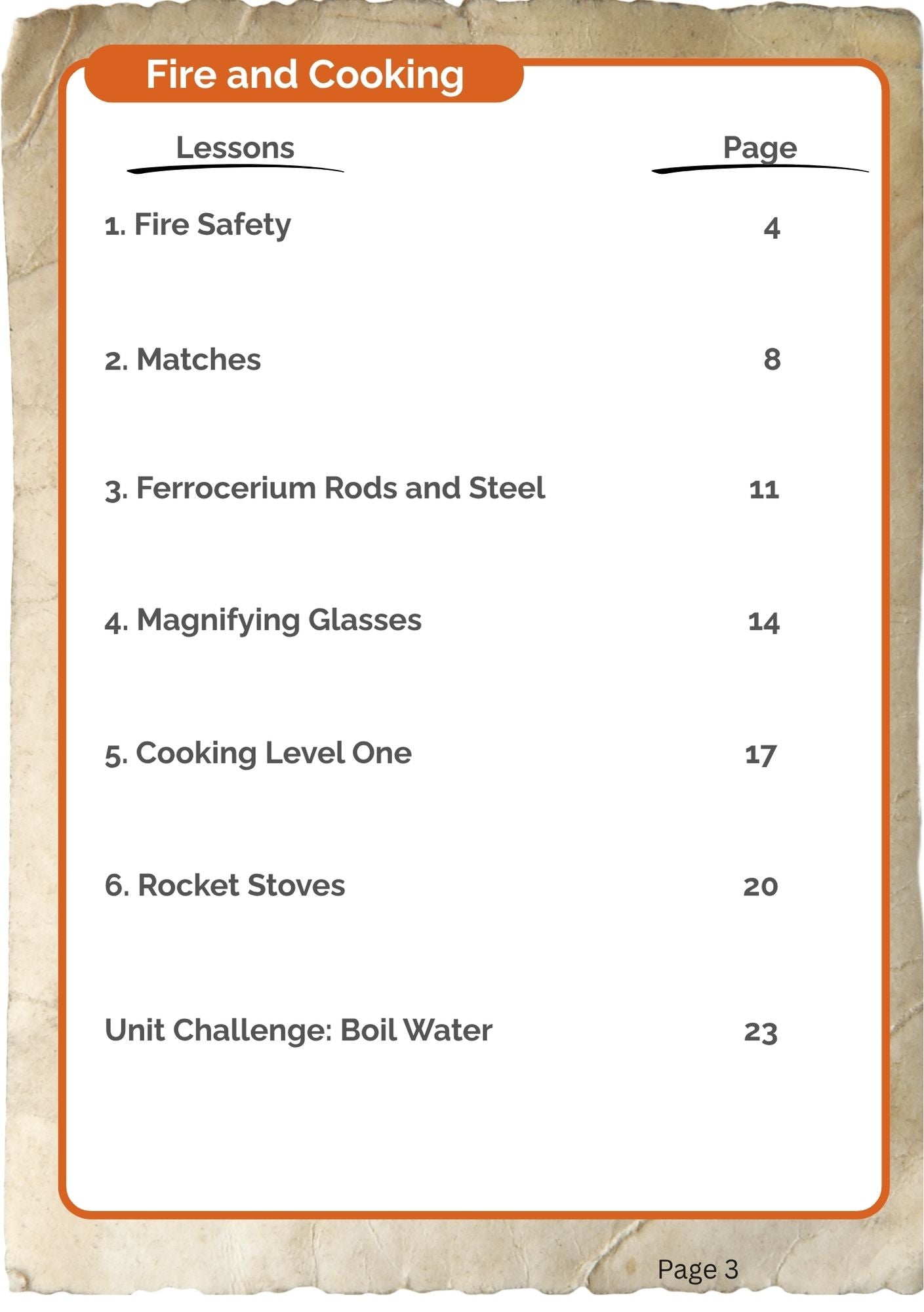 Fire and Cooking Adventure Journal (digital PDF download)