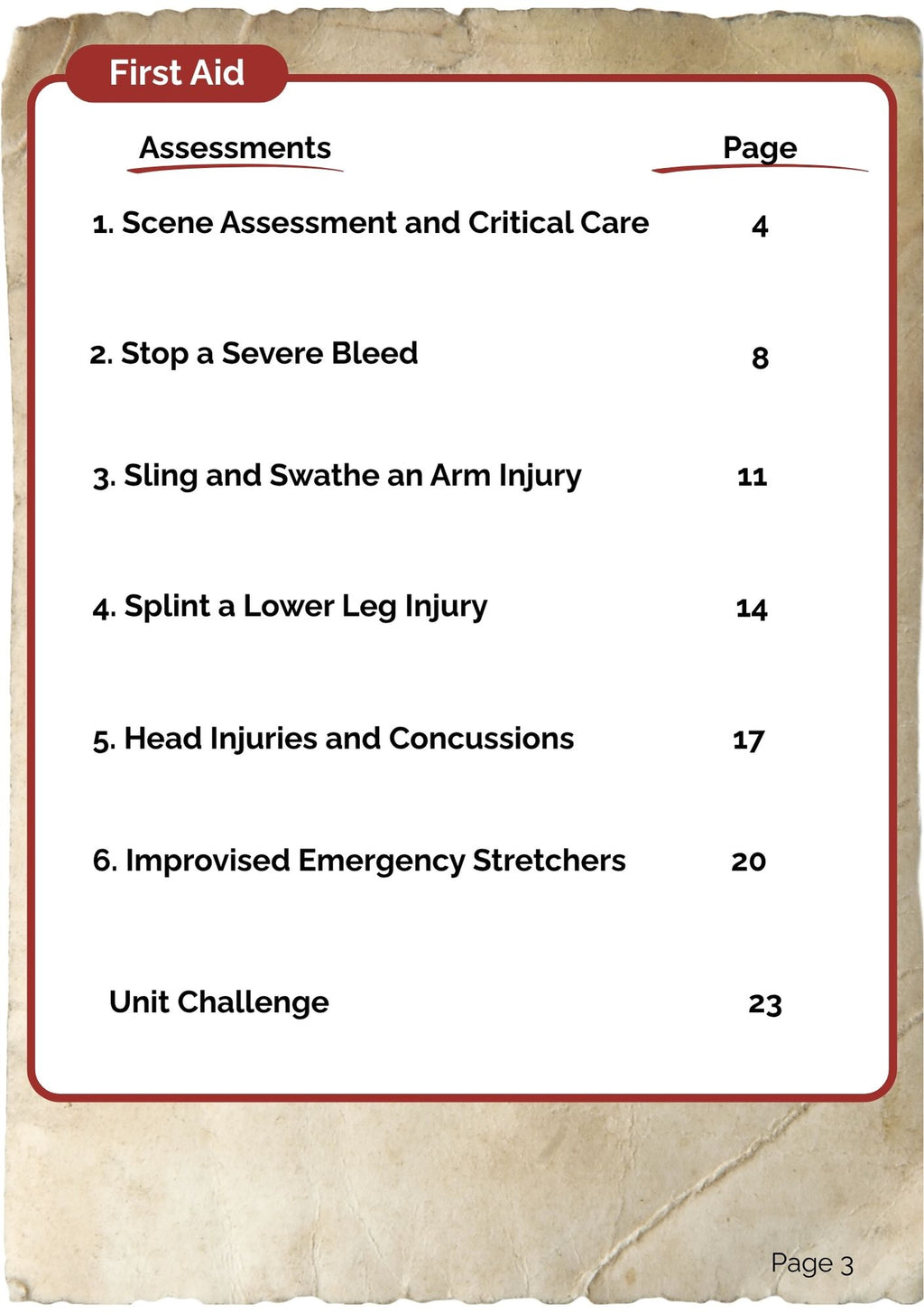 First Aid Adventure Journal (digital PDF download)