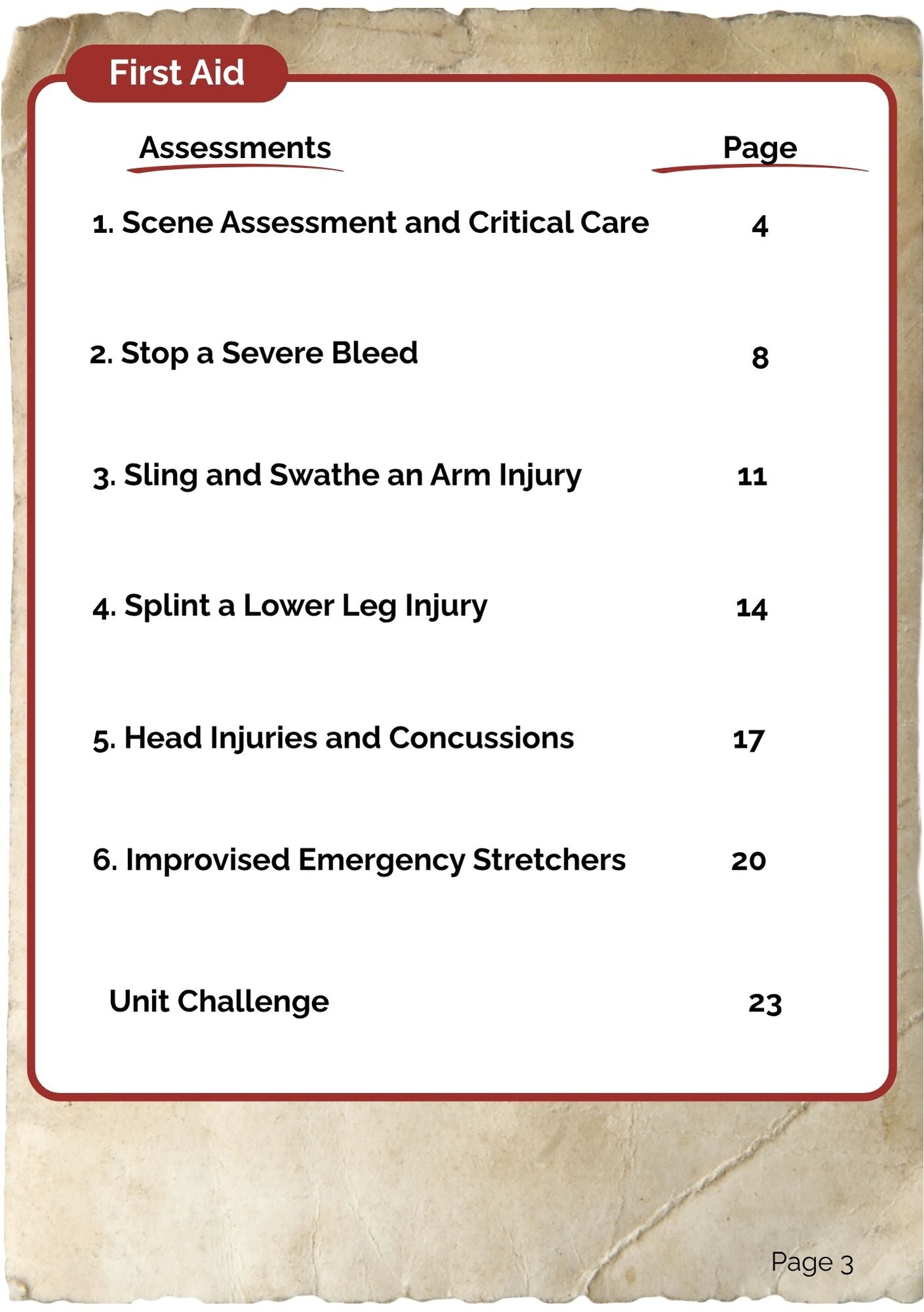 First Aid Adventure Journal (digital PDF download)