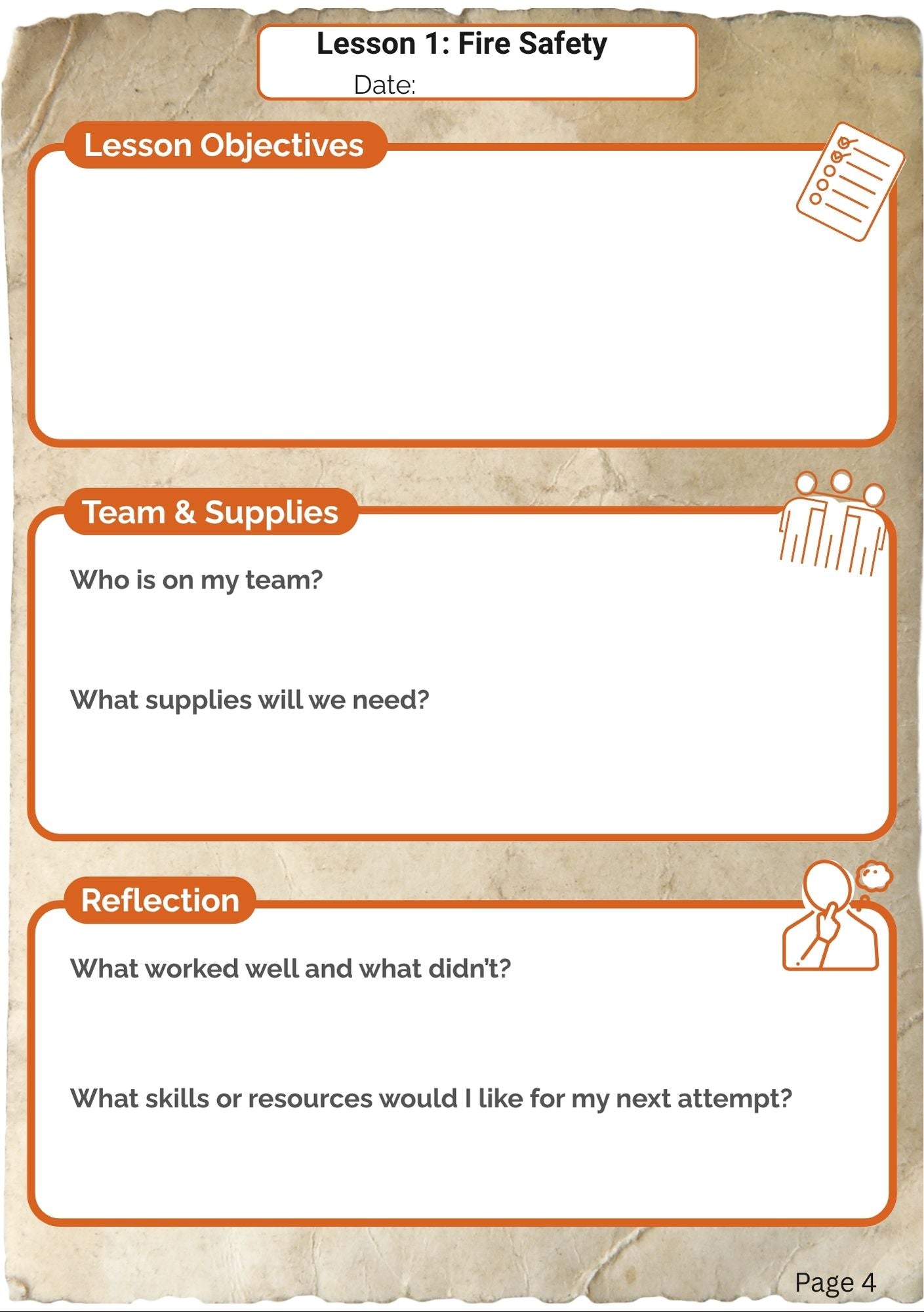 Fire and Cooking Adventure Journal (digital PDF download)
