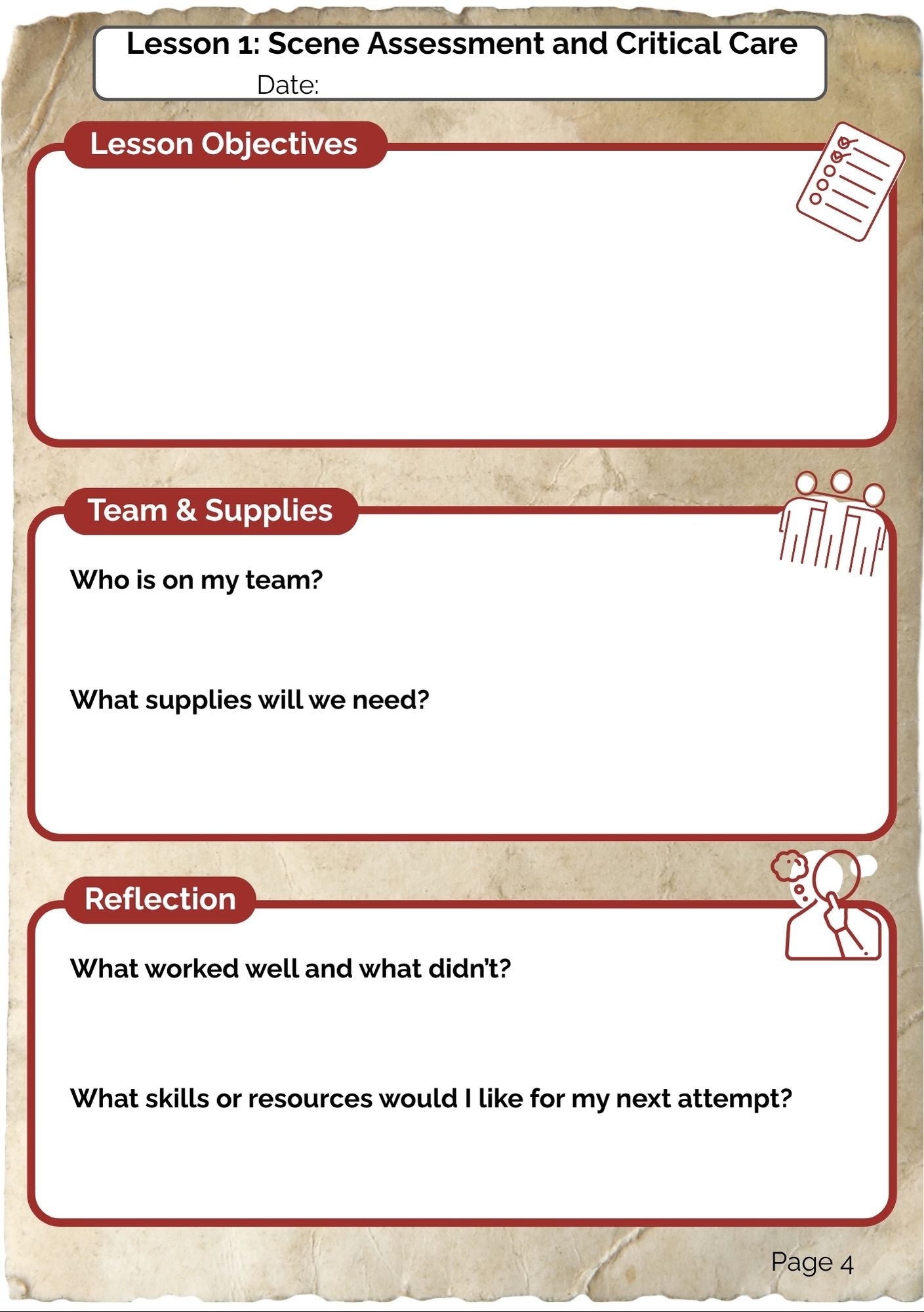 First Aid Adventure Journal (digital PDF download)