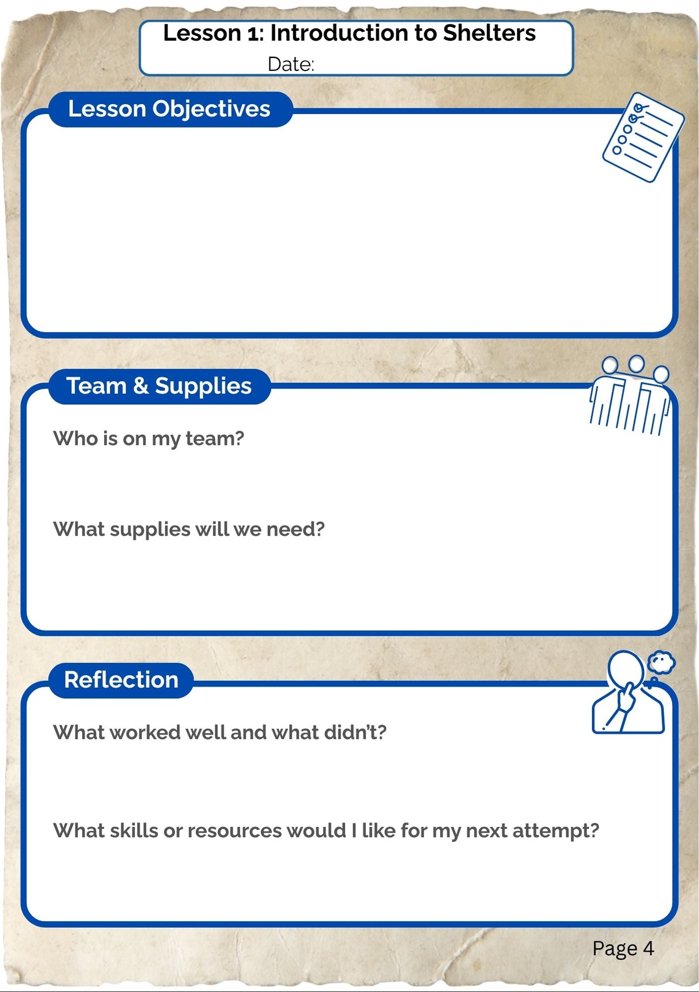 Shelters Adventure Journal (digital PDF download)
