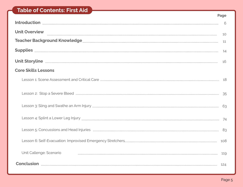 First Aid Teacher's Manual (Pilot Edition) (digital PDF download)