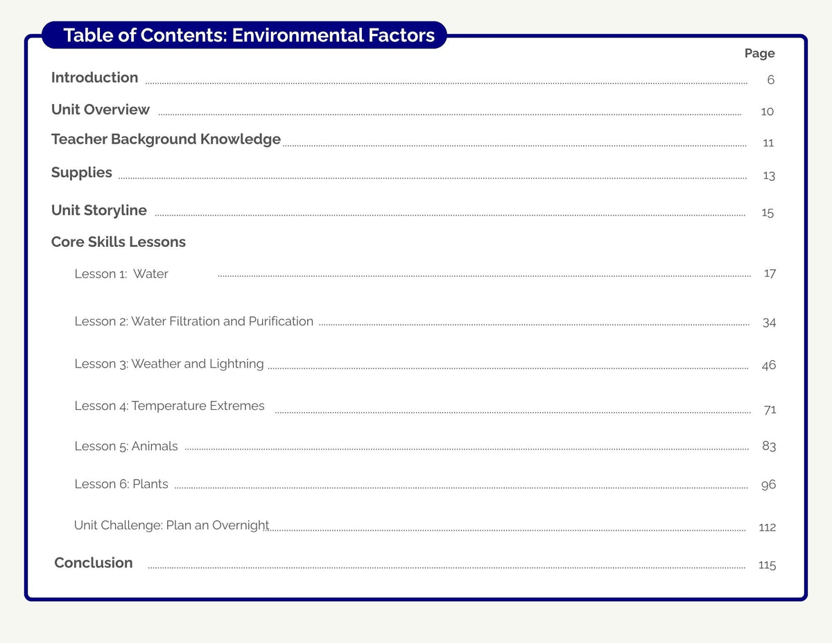 Environmental Factors Bundle (digital PDF download)
