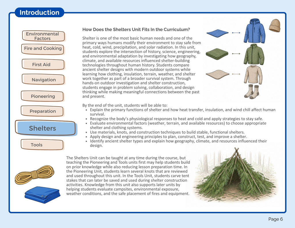 Shelters Teacher's Manual (Pilot Edition) (digital PDF download)