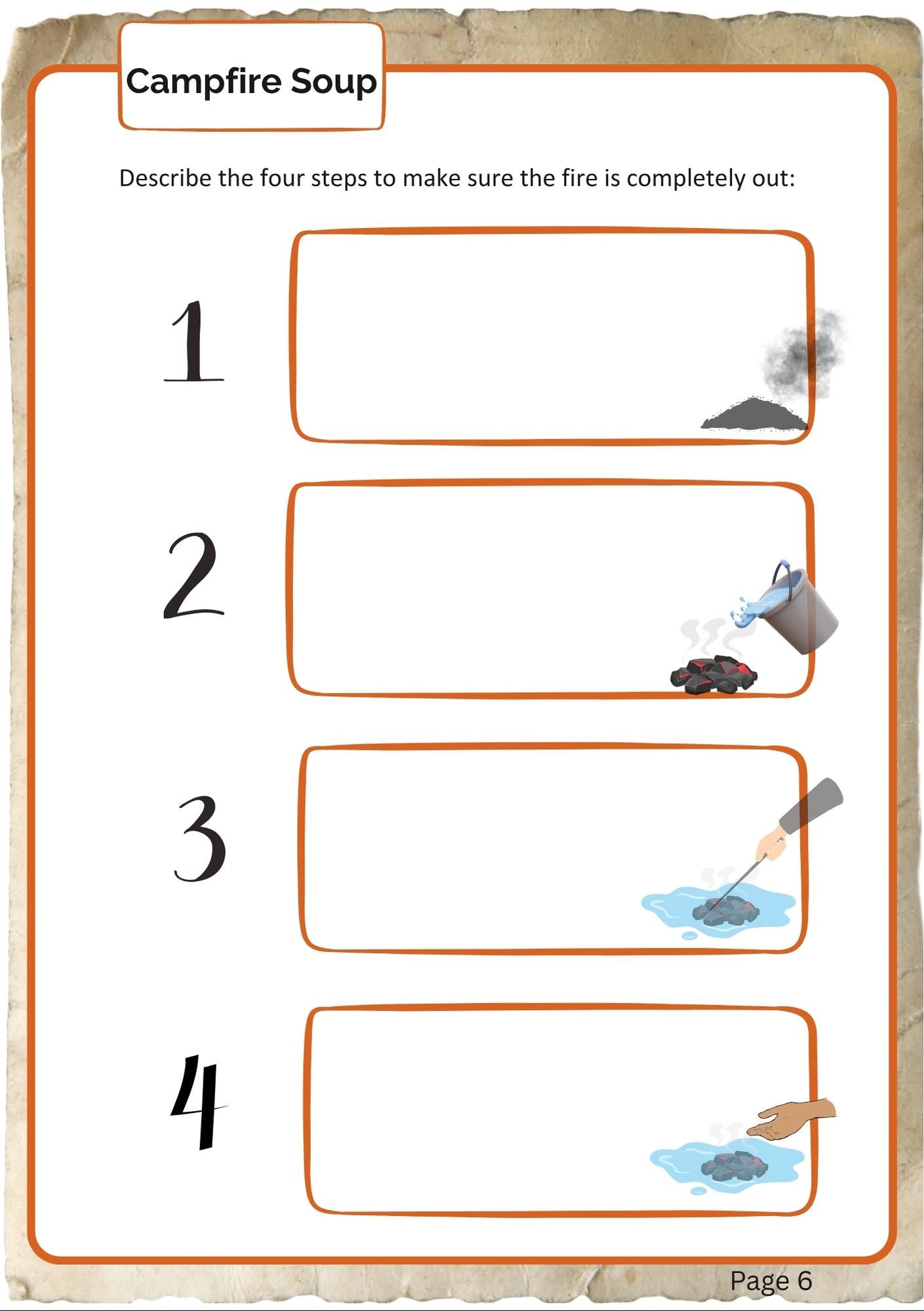 Fire and Cooking Adventure Journal (digital PDF download)