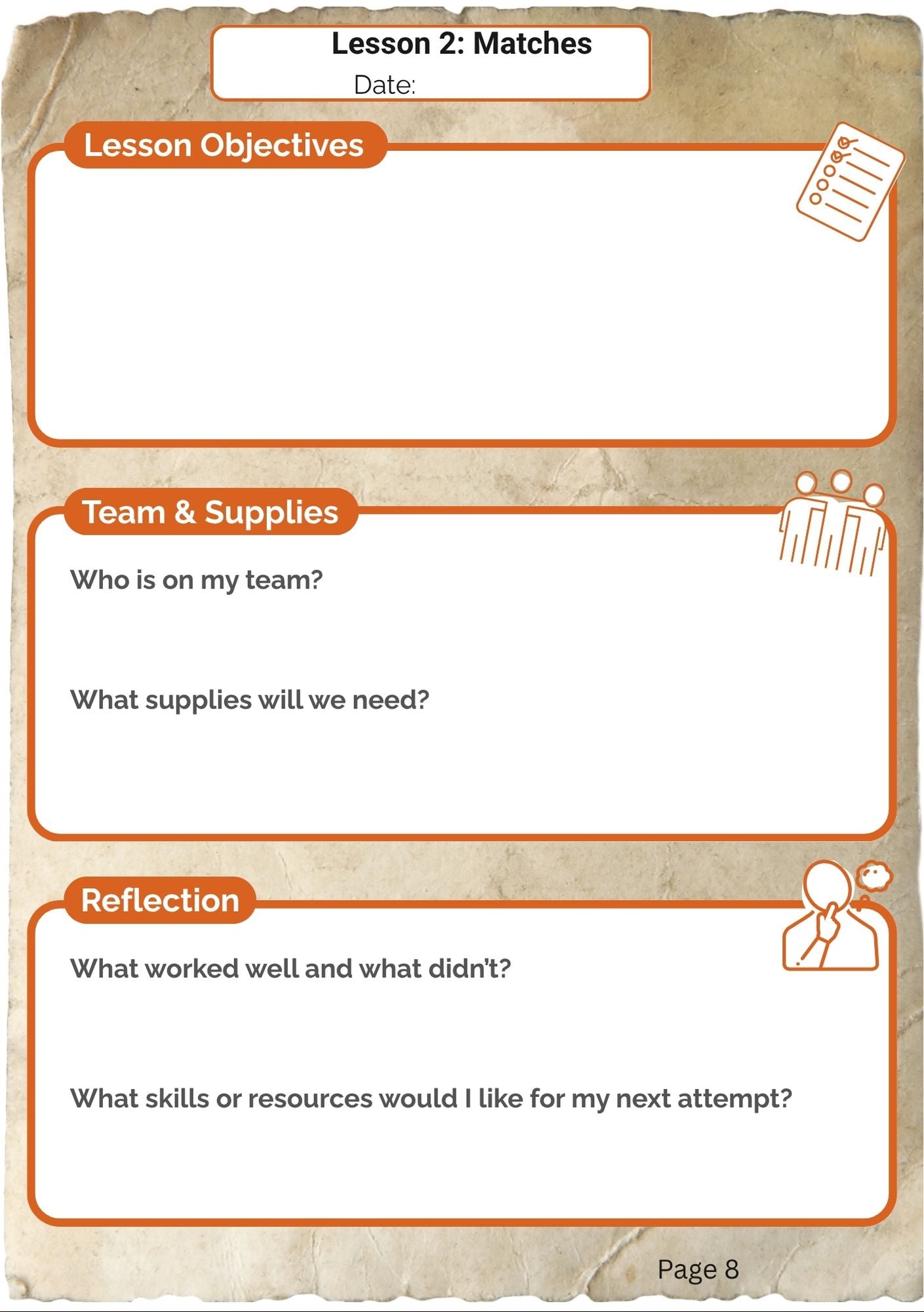 Fire and Cooking Adventure Journal (digital PDF download)