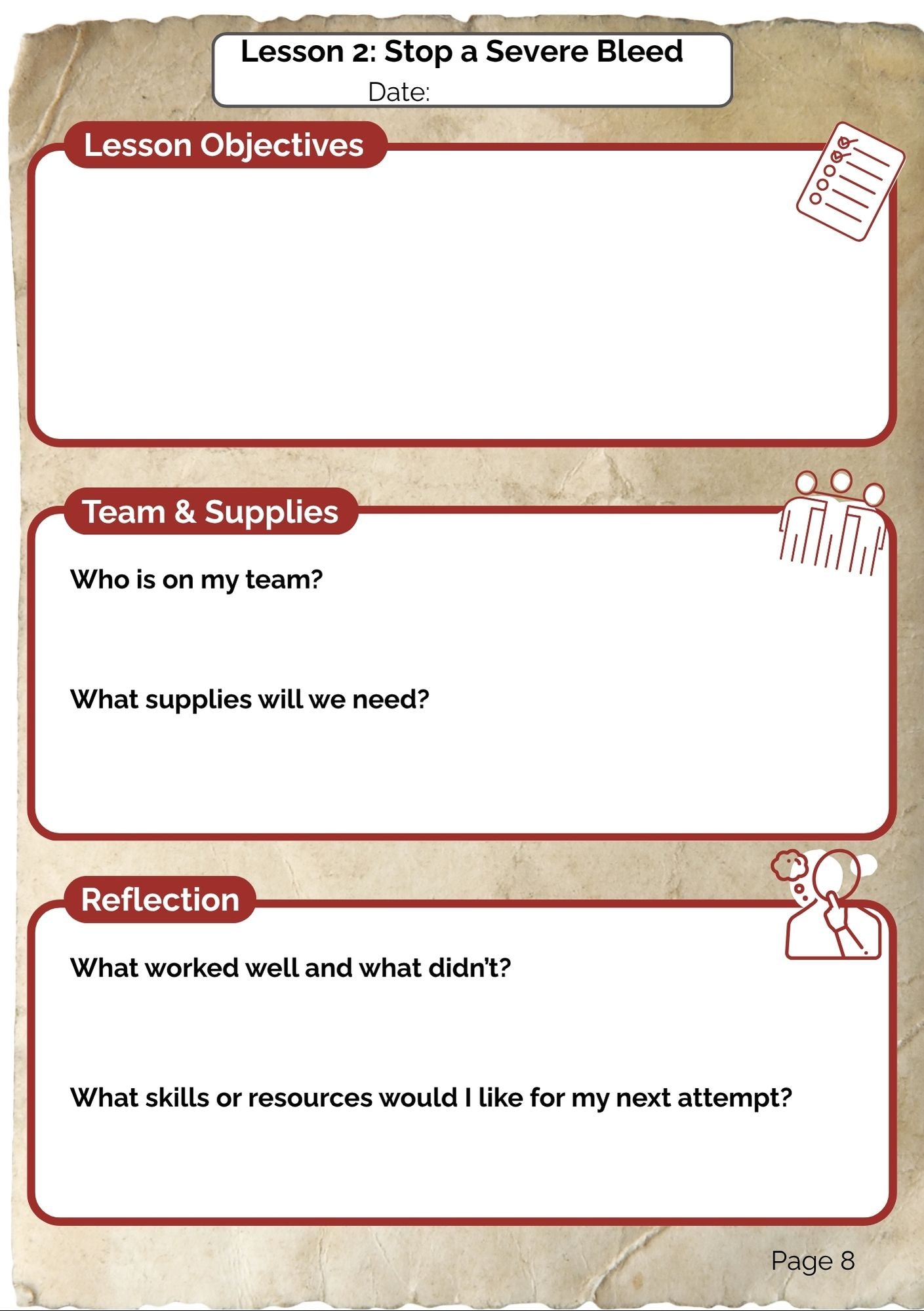 First Aid Adventure Journal (digital PDF download)