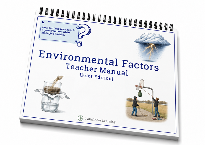 Environmental Factors — Teacher Manual printed mockup; downloadable PDF