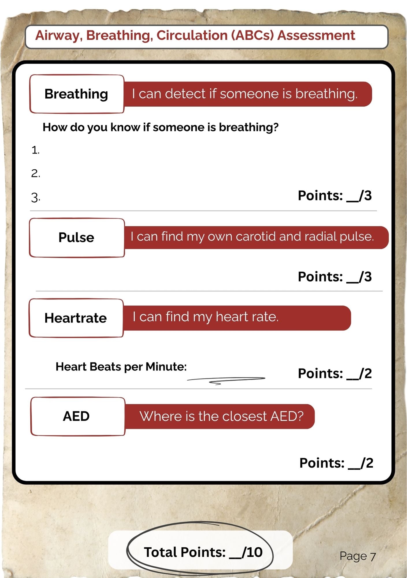 First Aid Adventure Journal (digital PDF download)