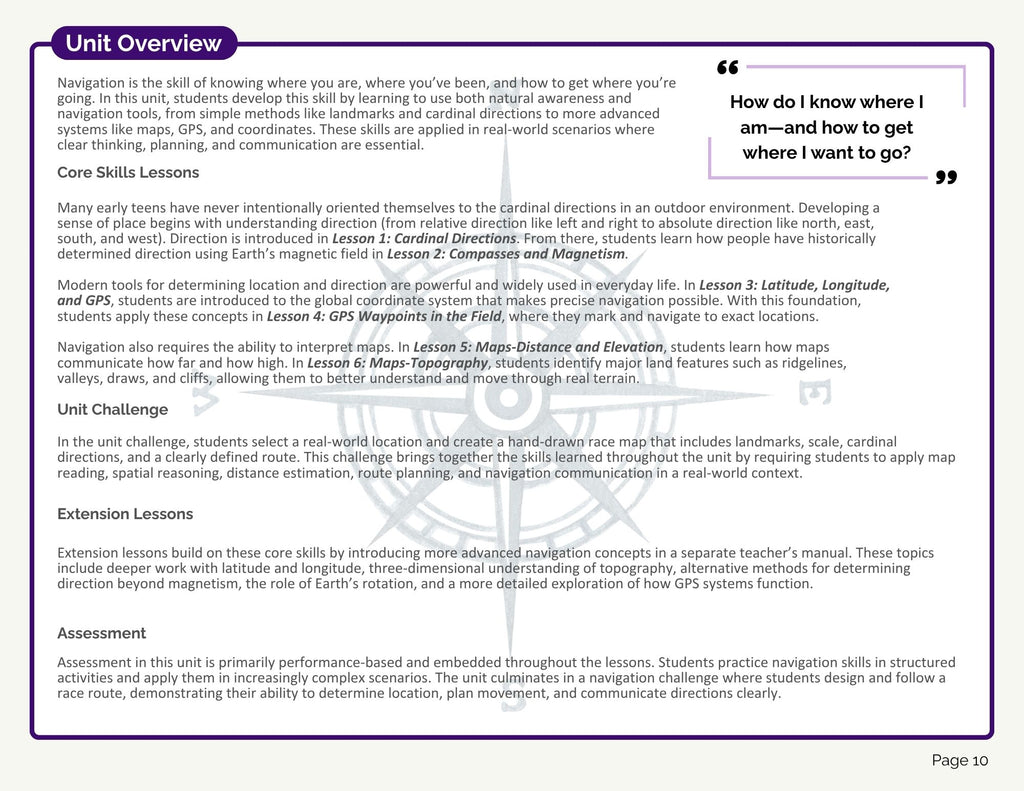 Navigation Teacher's Manual (Pilot Edition) (digital PDF download)